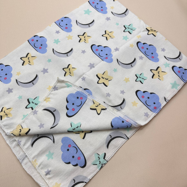 Байкова пелюшка · 70×90 см. · Блакитна хмаринка — Babywear