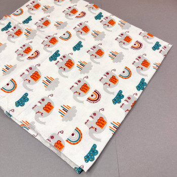 Байкова пелюшка · 70×90 см. · Яскраві слоники — Babywear
