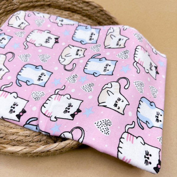 Байкова пелюшка · 70×90 см. · Рожева з котиками — Babywear