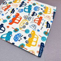Байкова пелюшка · 70×90 см. · Кольорові машинки — Babywear