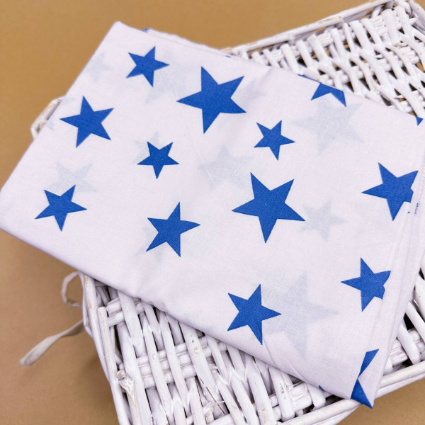 Бавовняна пелюшка · 90×70 см. · Сині зірочки — Babywear
