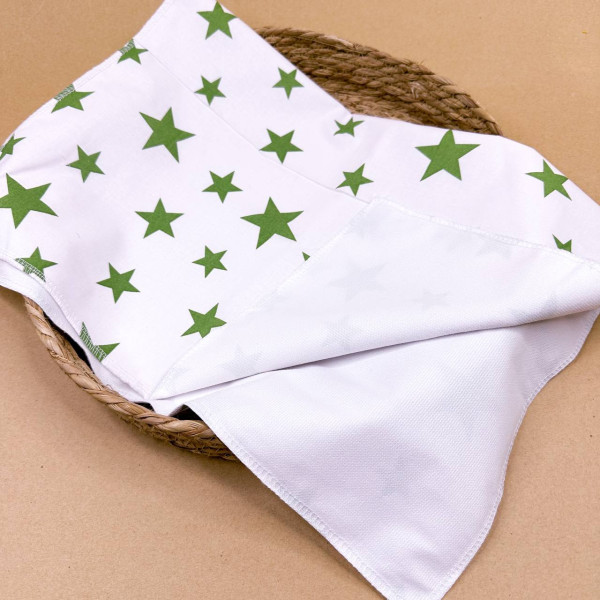 Непромокаюча пелюшка · 60×45 см · Зелені зірочки — Babywear