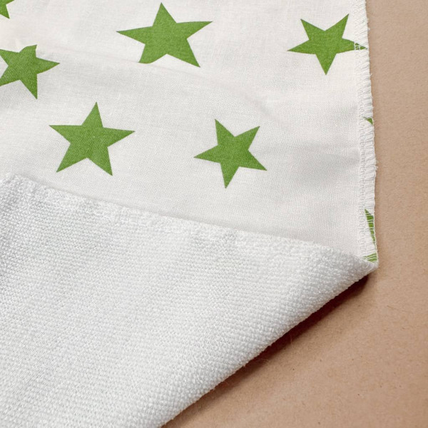 Непромокаюча пелюшка · 60×45 см · Зелені зірочки — Babywear