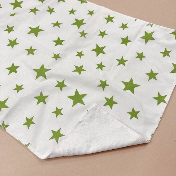 Непромокаюча пелюшка · 60×45 см · Зелені зірочки — Babywear