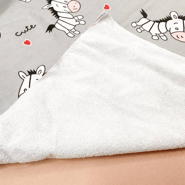 Непромокаюча пелюшка · Сіра з зебрами — Babywear