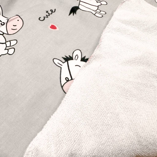 Непромокаюча пелюшка · Сіра з зебрами — Babywear