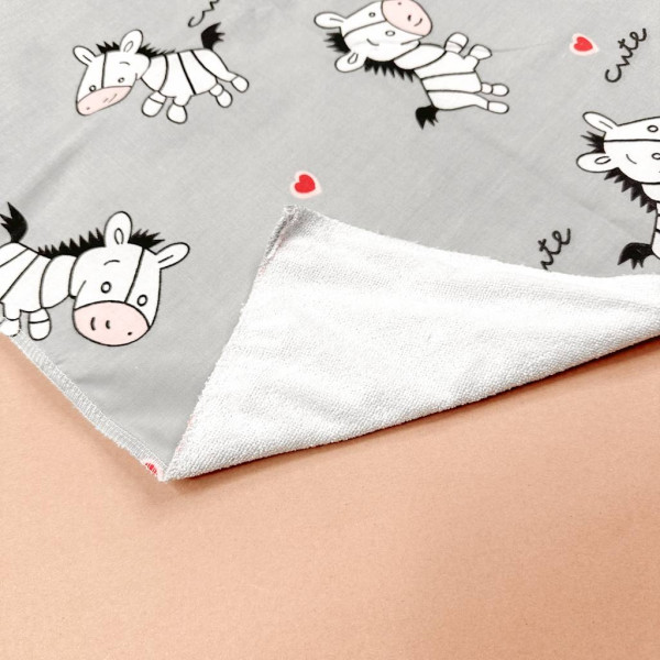 Непромокаюча пелюшка · Сіра з зебрами — Babywear