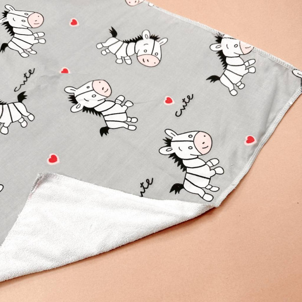 Непромокаюча пелюшка · Сіра з зебрами — Babywear