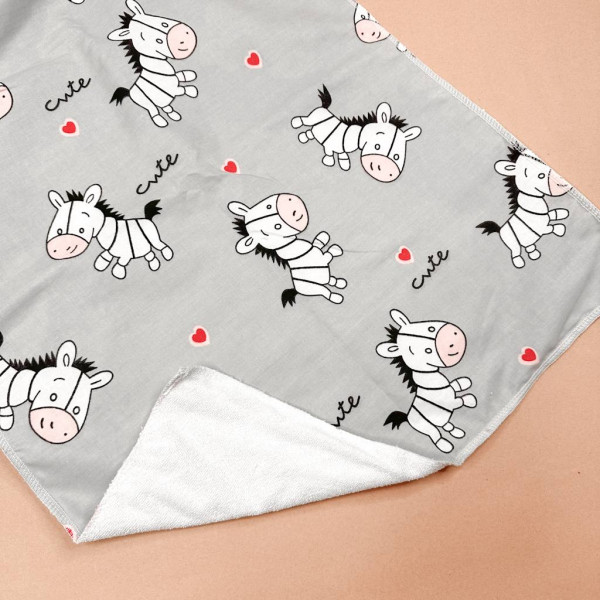 Непромокаюча пелюшка · Сіра з зебрами — Babywear