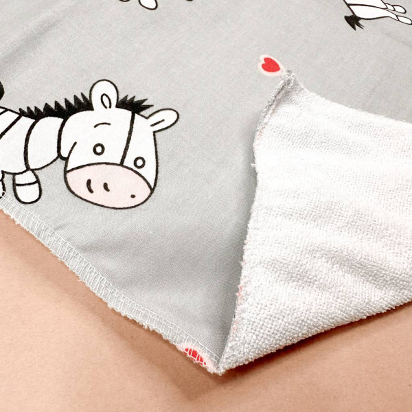 Непромокаюча пелюшка · Сіра з зебрами — Babywear