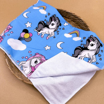 Непромокаюча пелюшка · Блакитна з єдиноріжками — Babywear