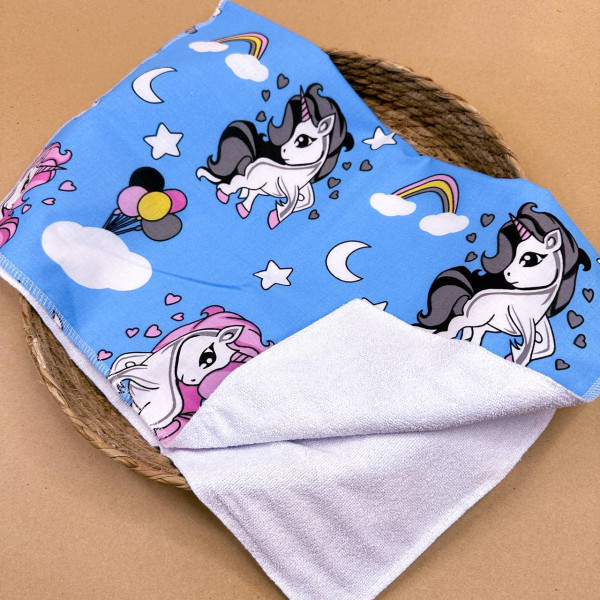 Непромокаюча пелюшка · Блакитна з єдиноріжками — Babywear