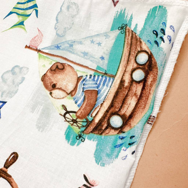 Бавовняна пелюшка · Ведмедики-моряки — Babywear