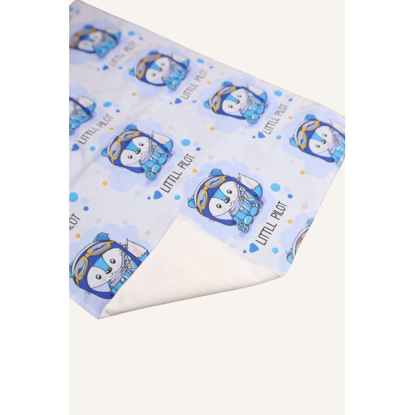 Непромокаюча пелюшка · 60×45 см · Сині пілоти — Babywear
