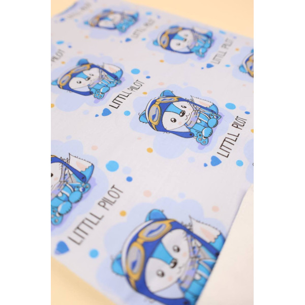 Непромокаюча пелюшка · 60×45 см · Сині пілоти — Babywear