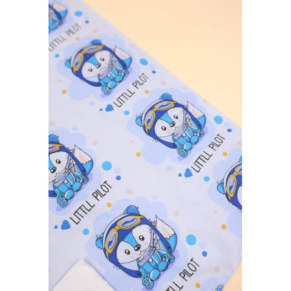 Непромокаюча пелюшка · 60×45 см · Сині пілоти — Babywear