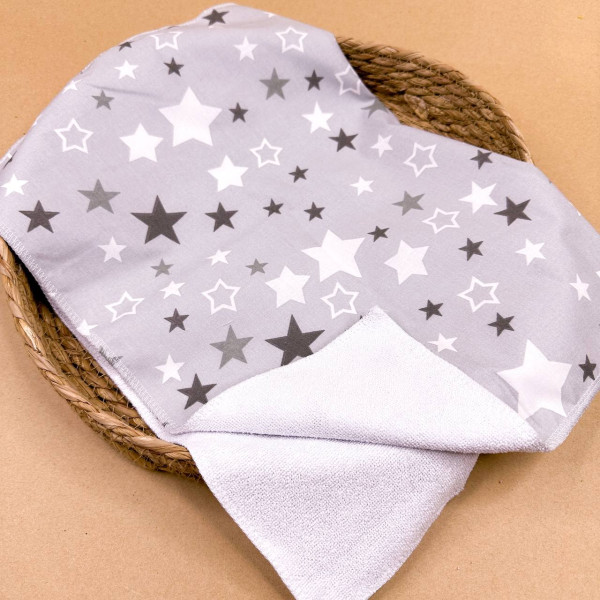 Непромокаюча пелюшка · 60×45 см · Сіра з зірочками — Babywear