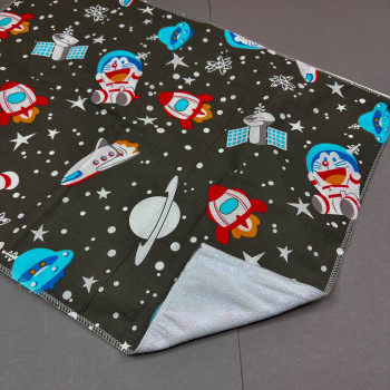 Непромокаюча пелюшка · 120×60 см. · Сіра котик у космосі — Babywear