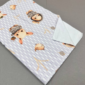 Непромокаюча пелюшка · 120×60 см · Зайченята з пташенятами — Babywear