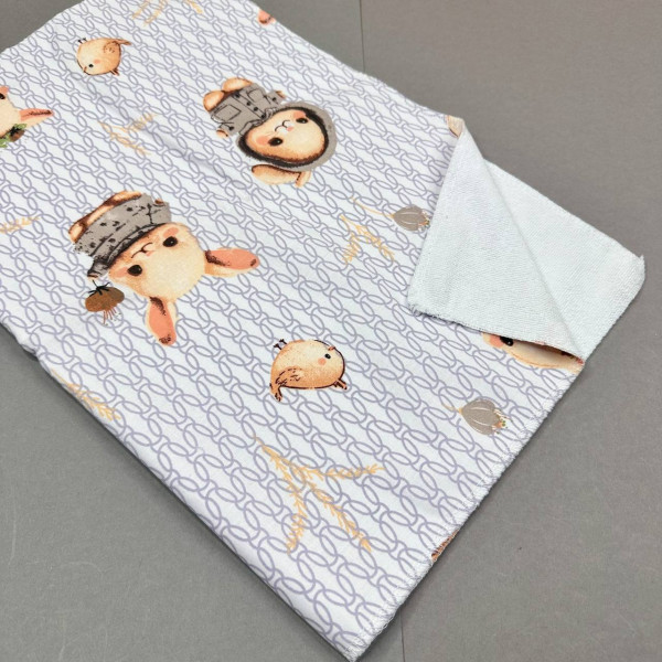 Непромокаюча пелюшка · 120×60 см · Зайченята з пташенятами — Babywear