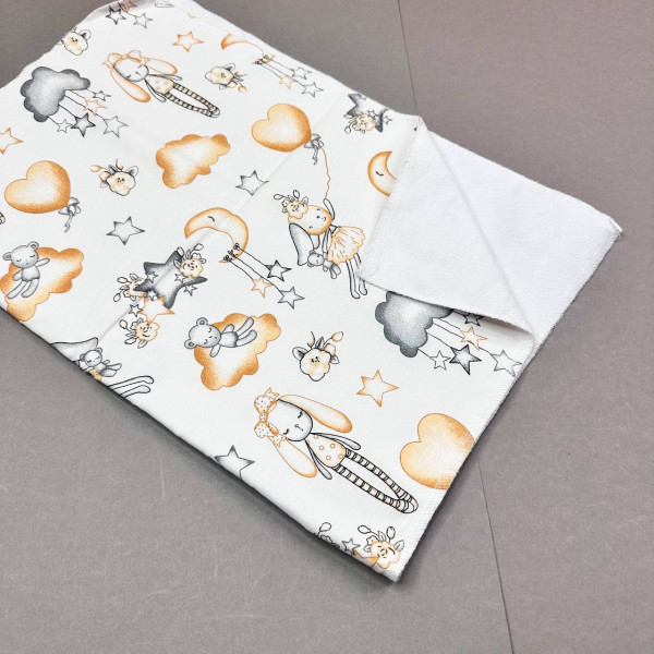 Непромокаюча пелюшка · 120×60 см · Зайченята та хмаринки — Babywear