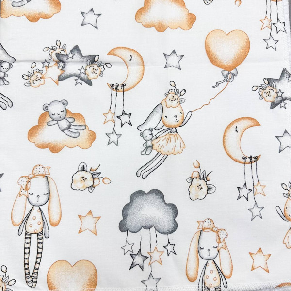 Непромокаюча пелюшка · 120×60 см · Зайченята та хмаринки — Babywear