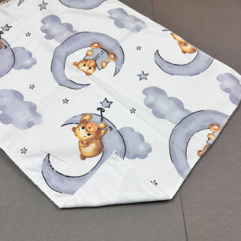 Непромокаюча пелюшка · 120×60 см · Ведмедик на місяцях — Babywear