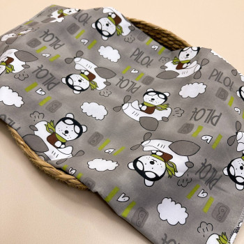 Непромокаюча пелюшка · Сіра ведмедики з вертольотиками — Babywear