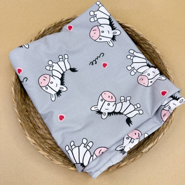 Непромокаюча пелюшка · Сіра з зебрами — Babywear