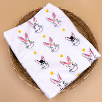 Непромокаюча пелюшка · Біла з кроликами — Babywear