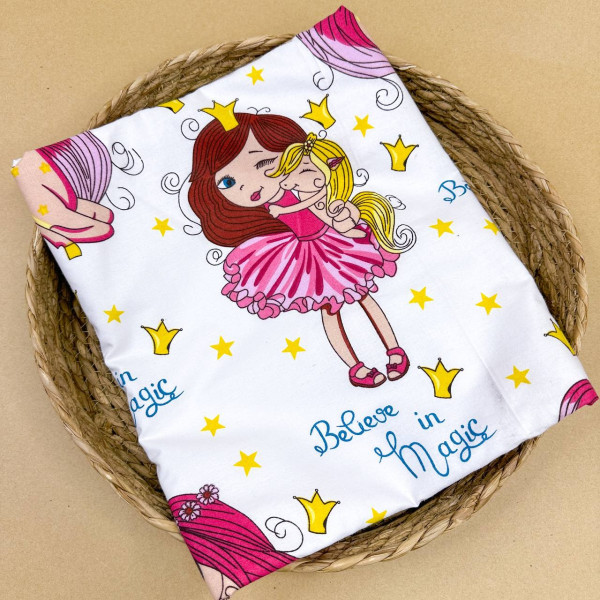 Непромокаюча пелюшка · 80×65 см · Принцеска з єдиноріжками — Babywear