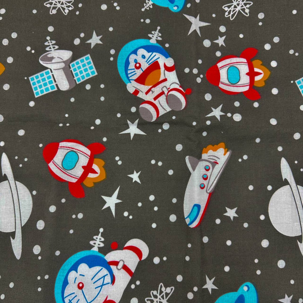 Непромокаюча пелюшка · 80×65 см · Сіра котик в космосі — Babywear