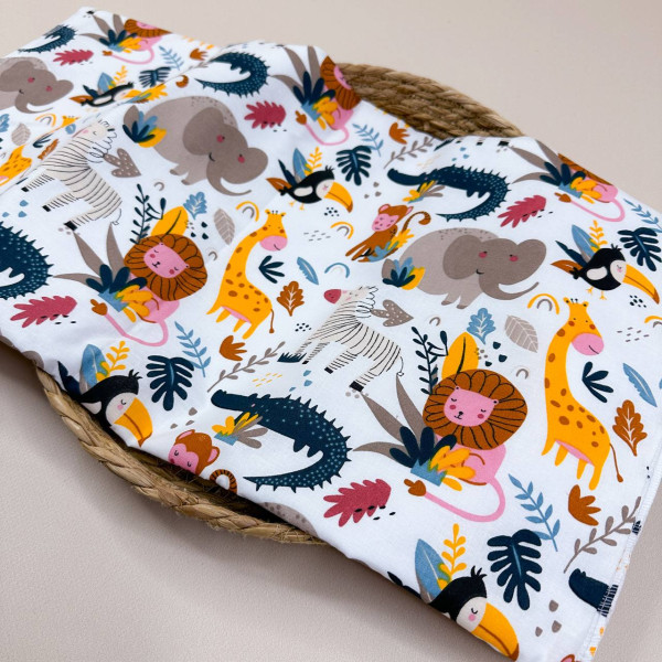Непромокаюча пелюшка · 80×65 см · Кольорові звірята — Babywear