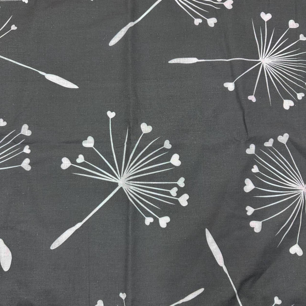 Непромокаюча пелюшка · 120×60 см · Сіра з кульбабками — Babywear