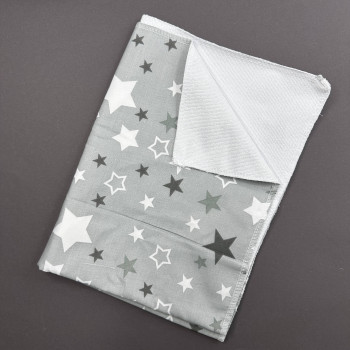 Непромокаюча пелюшка · 60×45 см · Сіра з зірочками — Babywear