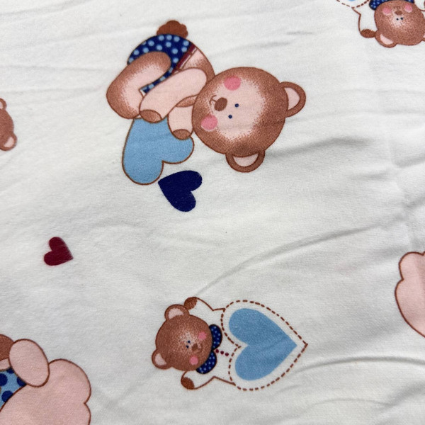 Байкова пелюшка · 110×90 см · Ведмедики з сердечками · Тепла — Babywear