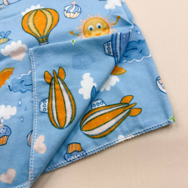 Байкова пелюшка · Блакитна з слониками · Тепла — Babywear