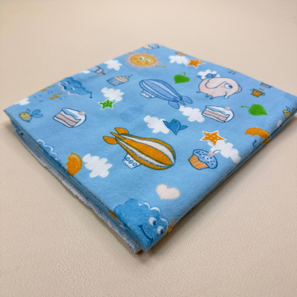 Байкова пелюшка · Блакитна з слониками · Тепла — Babywear