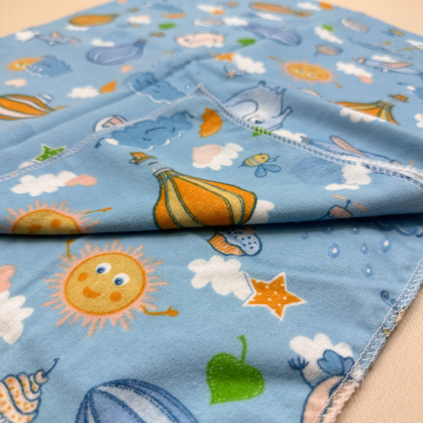 Байкова пелюшка · Блакитна з слониками · Тепла — Babywear