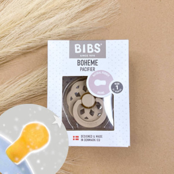 Пустушка квіточка BIBS BOHEME класична кругла  Нюдова