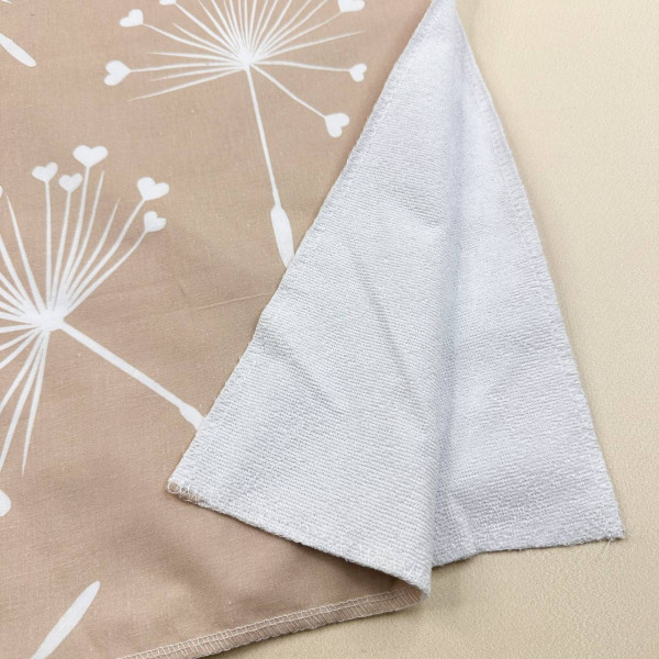Непромокаюча пелюшка · 60×45 см · Бежева з кульбабками — Babywear