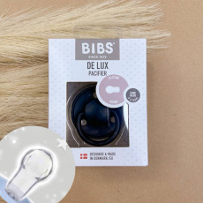 Пустушка BIBS De Lux в універсальному розмірі 0-36 міс кругла Чорна