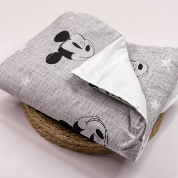 Бавовняна пелюшка · Сіра з мікі · З синтепоном — Babywear