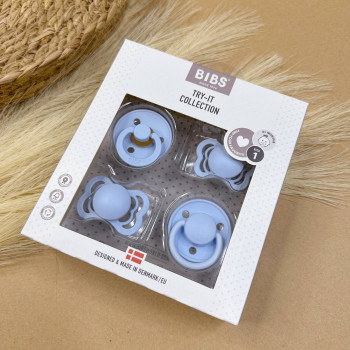 Пустушки Bibs Try-it collection Блакитні
