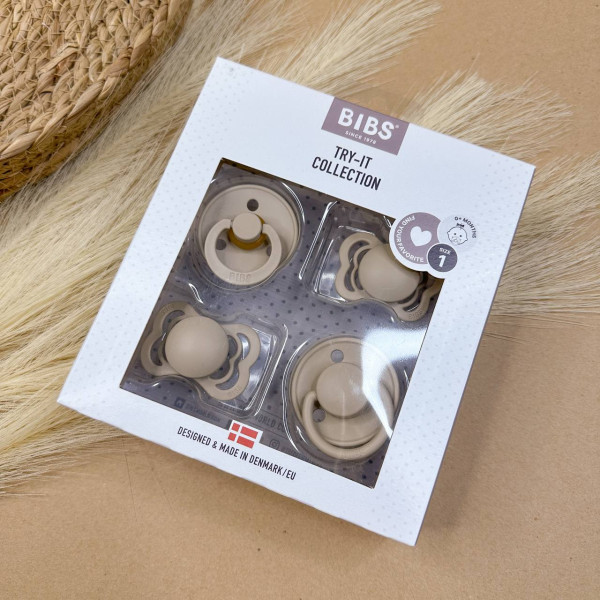 Пустушки Bibs Try-it collection Бежеві