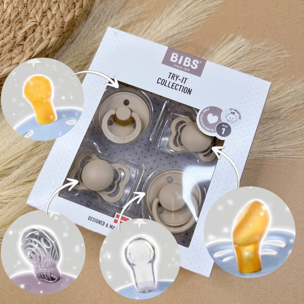 Пустушки Bibs Try-it collection Бежеві
