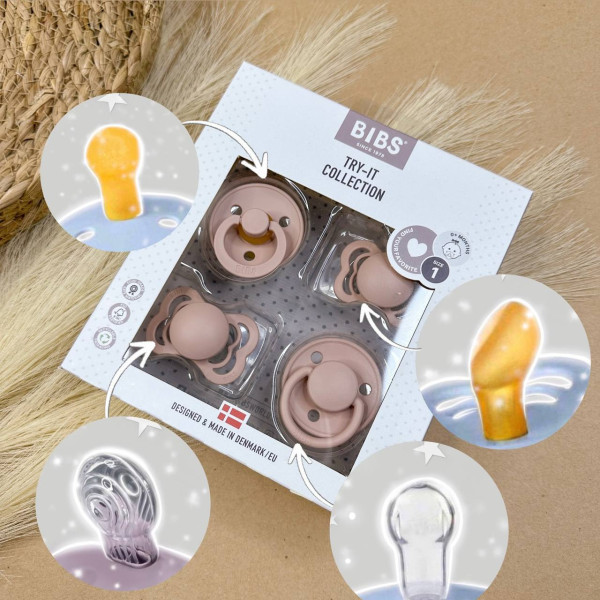 Пустушки Bibs Try-it collection Нюдові