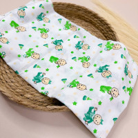 Ситцева пелюшка · 90×100 см · Салатові зелені малюки — Babywear