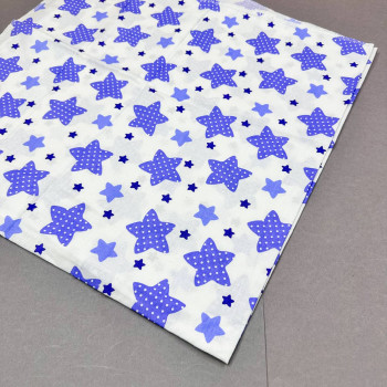 Ситцева пелюшка · 90×100 см · Фіолетові зірочки — Babywear