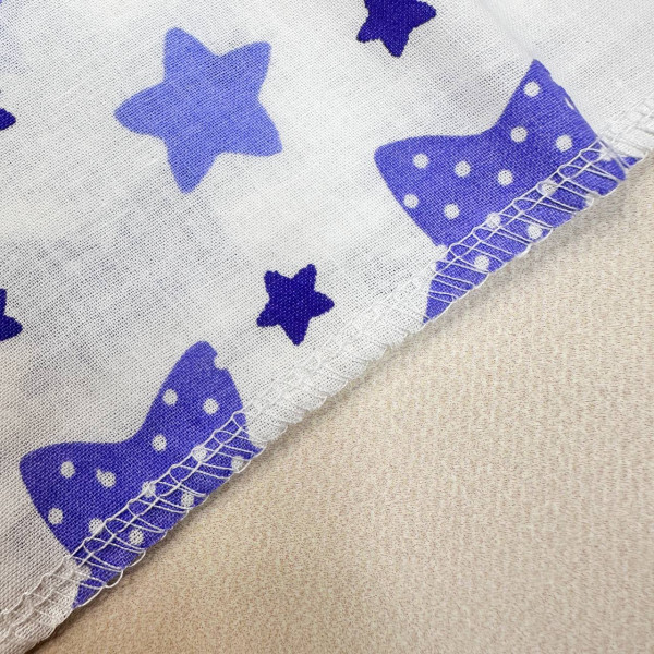 Ситцева пелюшка · 90×100 см · Фіолетові зірочки — Babywear